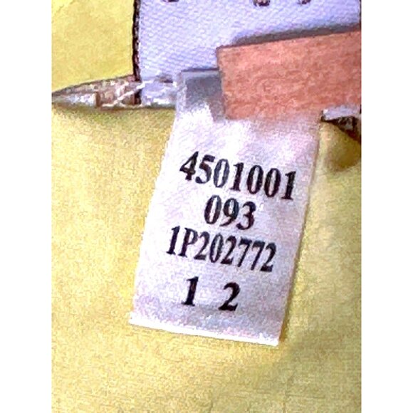 Chicos Yellow Textured Open Front Jacket Cotton Polyester Lining Lightweight 2 - Picture 7 of 11